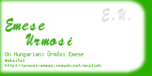 emese urmosi business card