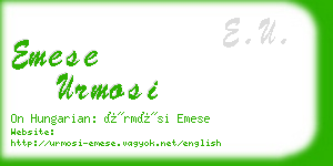 emese urmosi business card